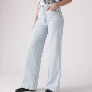 Levi’s Light Wash Wide Leg Women’s Jeans Linen blend
